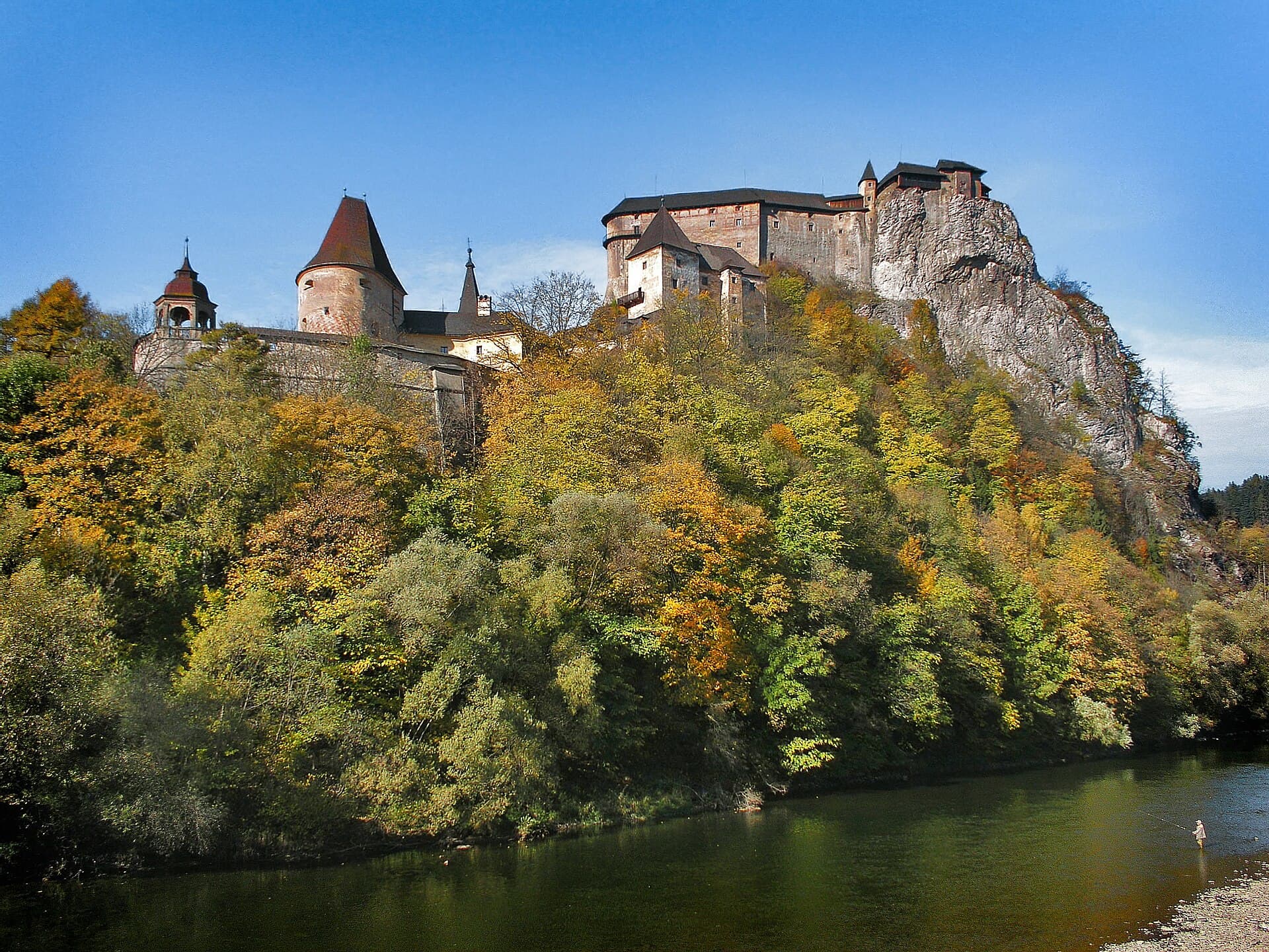 Orava Castle above the river — Slovakia’s most famous, on the drive home